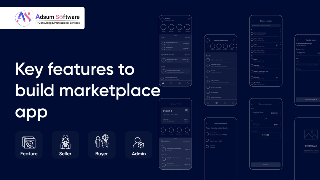 Key features to build marketplace app